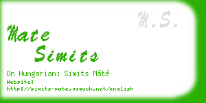 mate simits business card