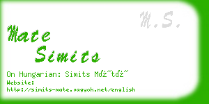 mate simits business card